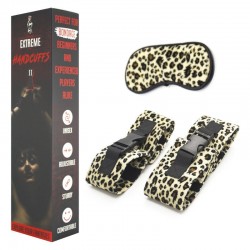 Leopardenset - Handschellen und Augenbinde