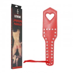 Heart Impression Spanking Paddle - Red